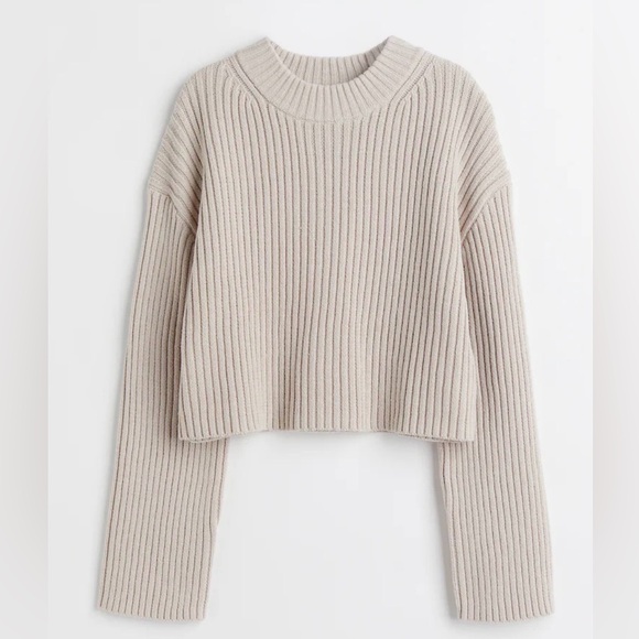 H&M Sweaters - Women’s H&M Long Sleeve Ribbed Knit Crew Neck Sweater Cotton Blend Size Medium